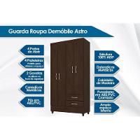 Guarda Roupa Solteiro 4 Portas e 2 Gavetas Astro Amêndola Touch - Demóbile - 8
