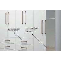 Guarda Roupa 8 Portas  e 6 Gavetas c/ Espelho e Pés Master 8.6 Branco - Santos Andirá - 5