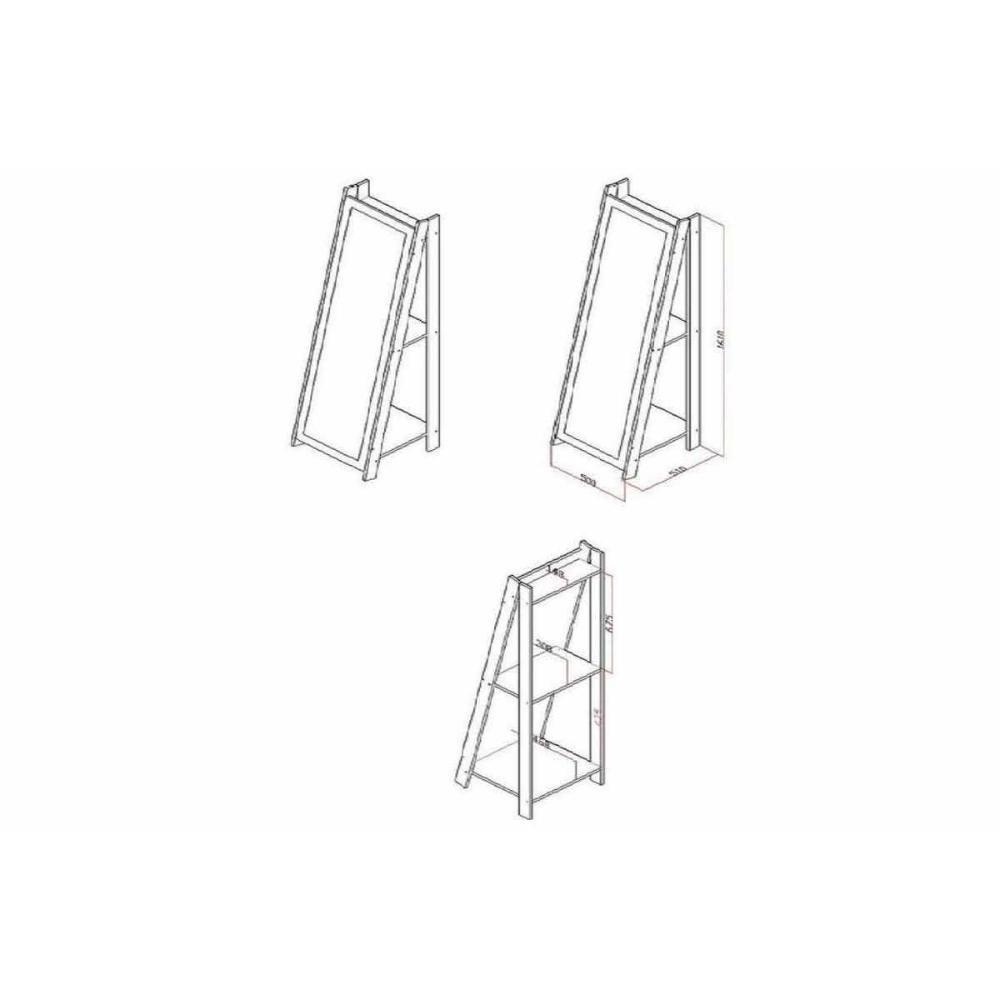 Multiuso Quarto Juvenil Espelho Rt 3083 Rustico - Movelbento - 4