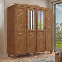 Guarda-roupa Solteiro 4 Portas Madeira Maciça Cavazotto - 1