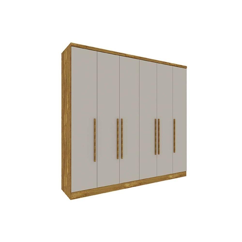 Guarda Roupa Casal Veneza c/ 6 Portas e 4 Gavetas Cinamomo/Off White - Tcil Móveis - 7