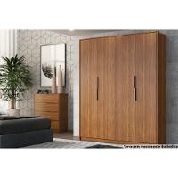 Guarda Roupa 4 Portas e 3 Gavetas Attore Amêndola Touch - Demóbile - 1