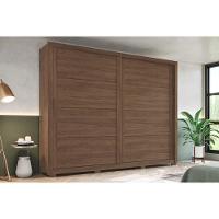 Guarda Roupa Casal 2 Portas de Correr e 4 Gavetas Palace Castanho - Henn - 1
