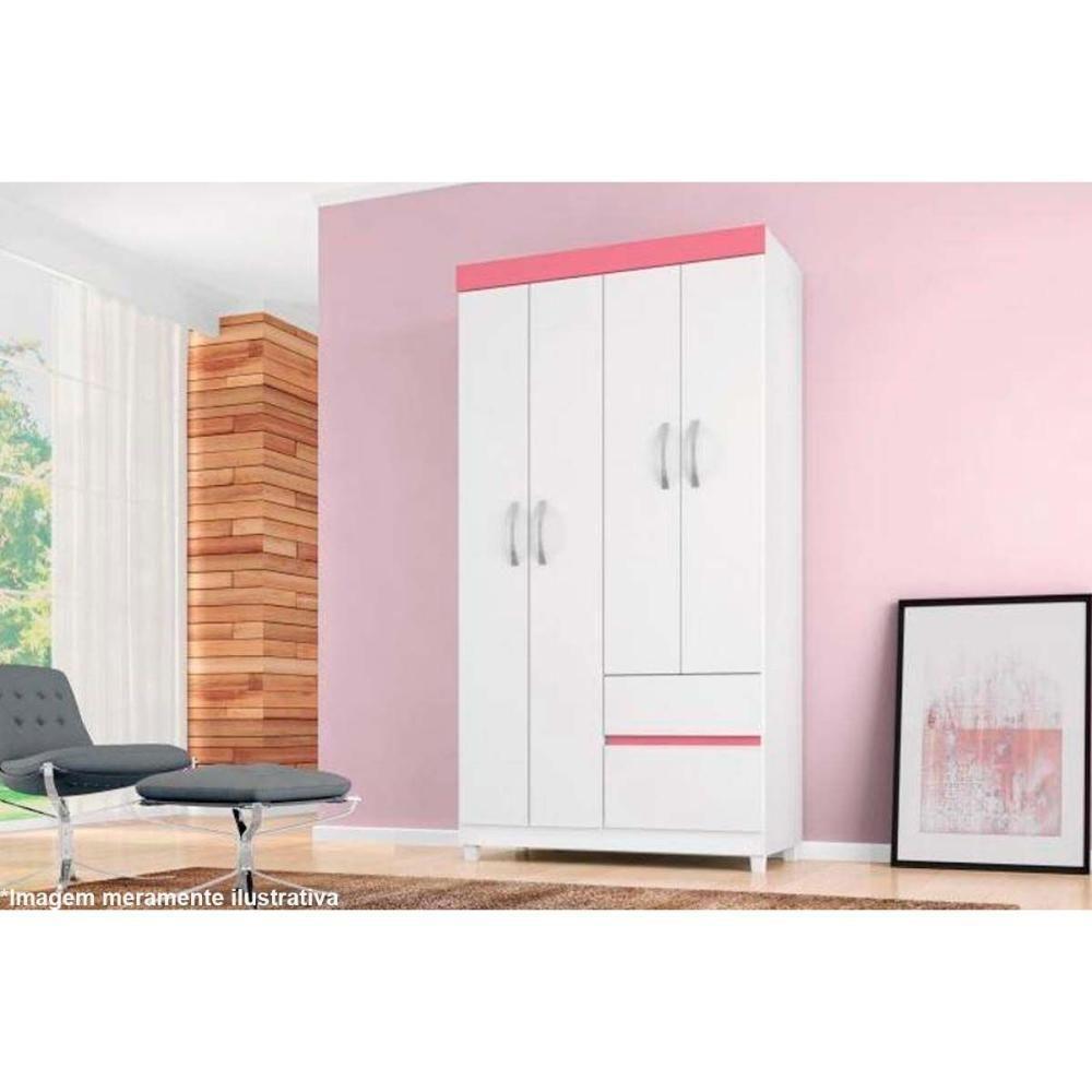 Guarda Roupa 4 Portas E 2 Gavetas Lotus Flex Amêndola - Demóbile - 4