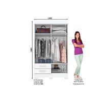 Guarda Roupa 4 Portas e 2 Gavetas Briz BE12 Jequitibá Brilho - Henn - 4