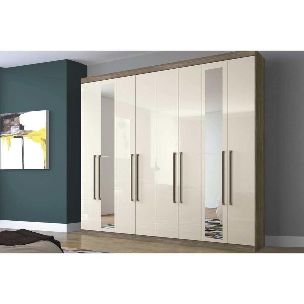 Guarda Roupa 8 Portas  e 4 Gavetas c/ Espelho Master Vip 8.4 Atacama - Santos Andirá - 2