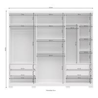 Guarda-roupas Casal Com Espelho 3 Portas 4 Gavetas Multimóveis Cr35153 Branco Branco - 2