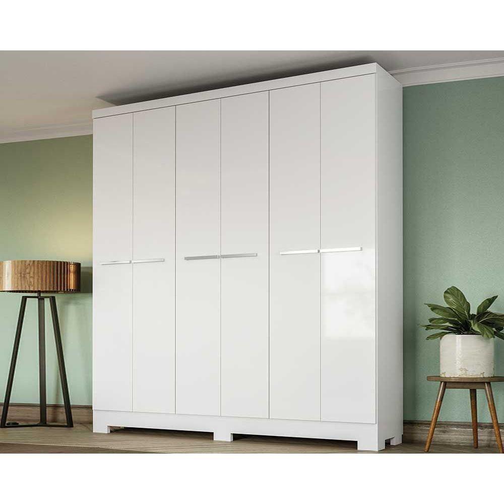 Guarda Roupa Casal Open 6 Portas E 2 Gavetas E530 Branco - Kappesberg - 1