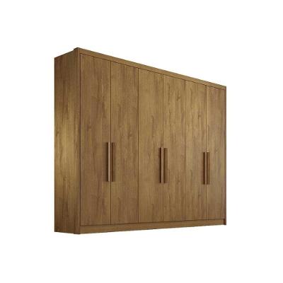 Guarda Roupa Casal Rizon Plus Freijo Cumaru 6 Portas de Abrir 6 Gavetas MDF Novo