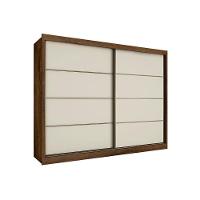 Guarda Roupa Casal 2 Portas de Correr e 6 Gavetas Sevilha Braúna/Off White - Europa - 1