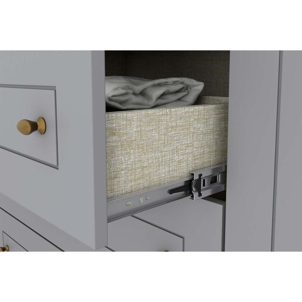 Guarda Roupa Casal 6 Portas e 4 Gavetas Americano Branco - Henn - 6