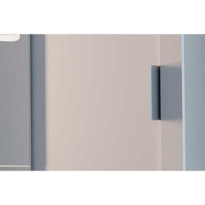 Guarda Roupa Casal Veneza Luxo 3 Portas de Correr 4 Gavetas Branco MDF Rufato