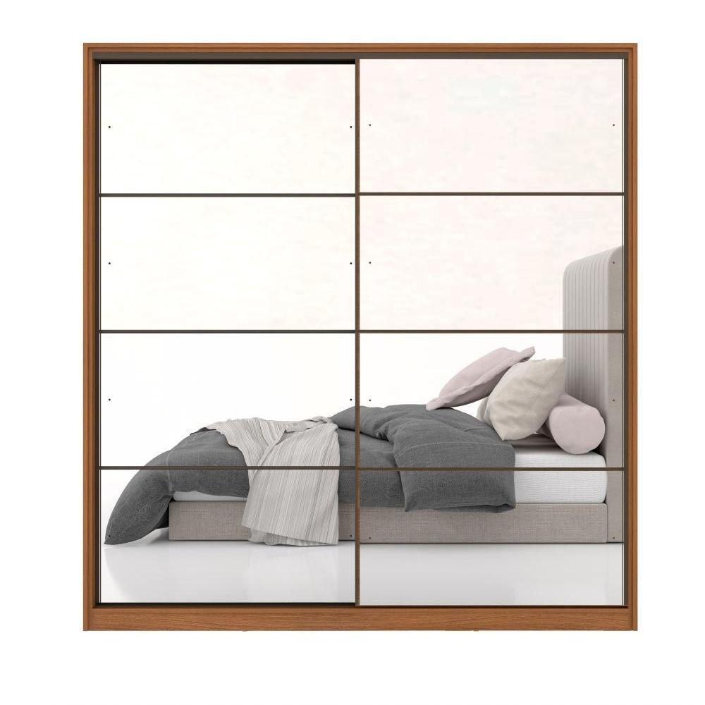 Roupeiro Casal 2 Portas Com 2 Espelhos Valencia Amendola Grafito - 3