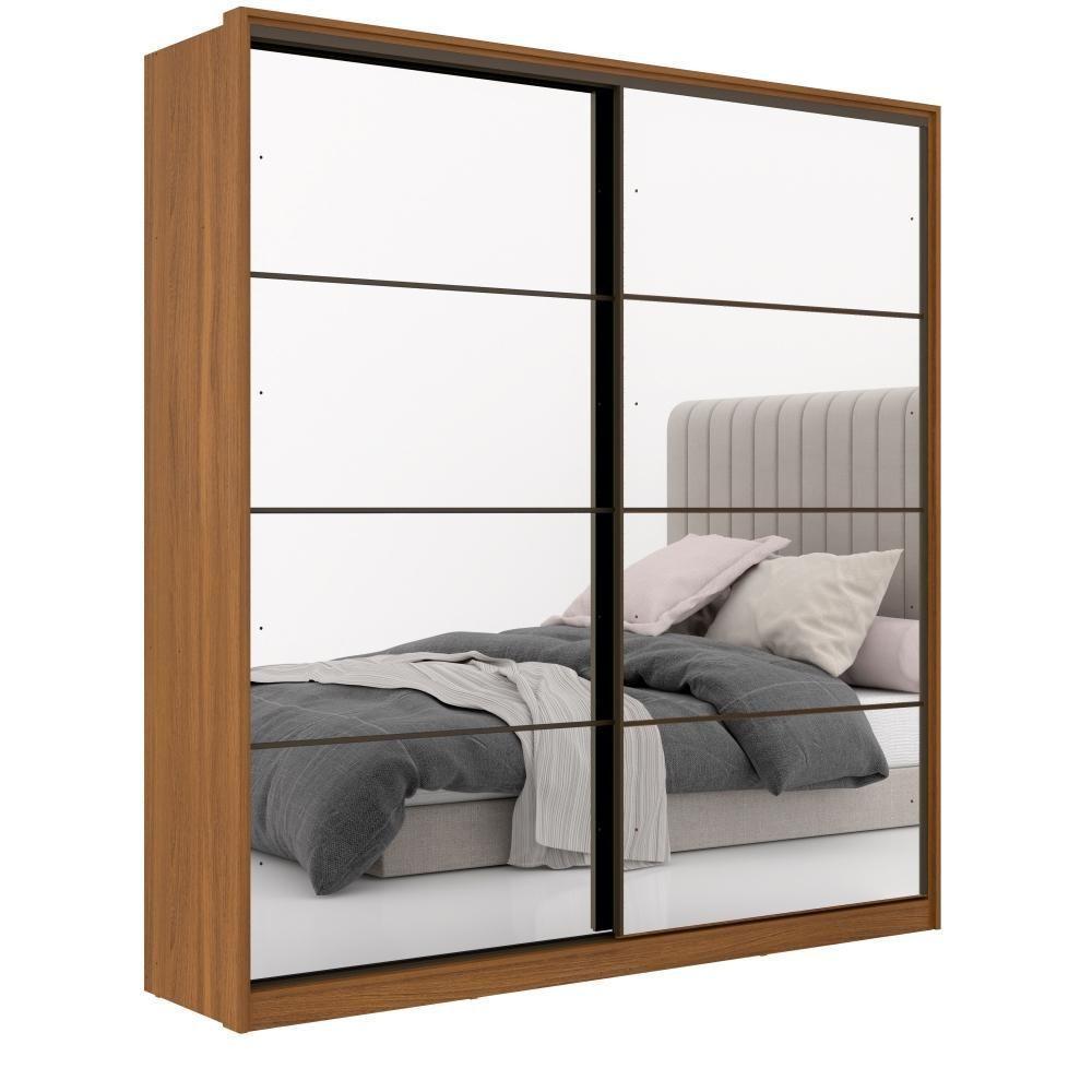 Roupeiro Casal 2 Portas Com 2 Espelhos Valencia Amendola Grafito - 5