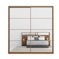 Roupeiro Casal 2 Portas Com 2 Espelhos Valencia Amendola Grafito - 7