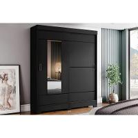 Guarda Roupa Casal 2 Portas de Correr c/ Espelho Briz B66 Branco/Rosa - Henn - 7