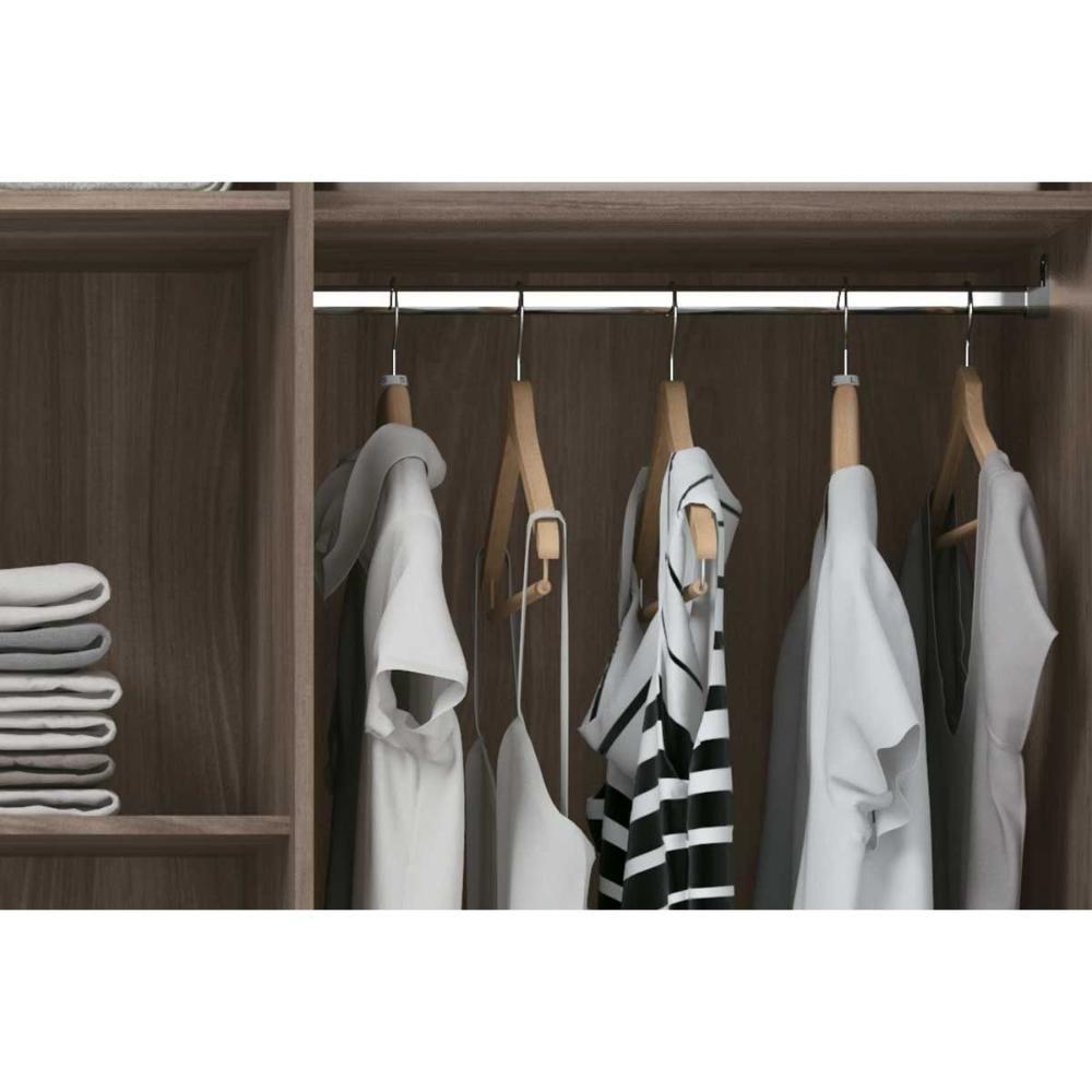 Guarda Roupa Casal 8 Portas e 4 Gavetas c/ Espelho e Pés Nápoles Branco - Santos Andirá - 4