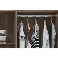 Guarda Roupa Casal 8 Portas e 4 Gavetas c/ Espelho e Pés Nápoles Branco - Santos Andirá - 7