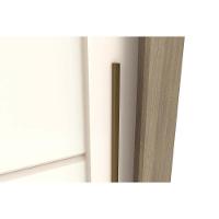 Guarda Roupa Casal 2 Portas de Correr e 4 Gavetas Palace Rústico/Off White - Henn - 2