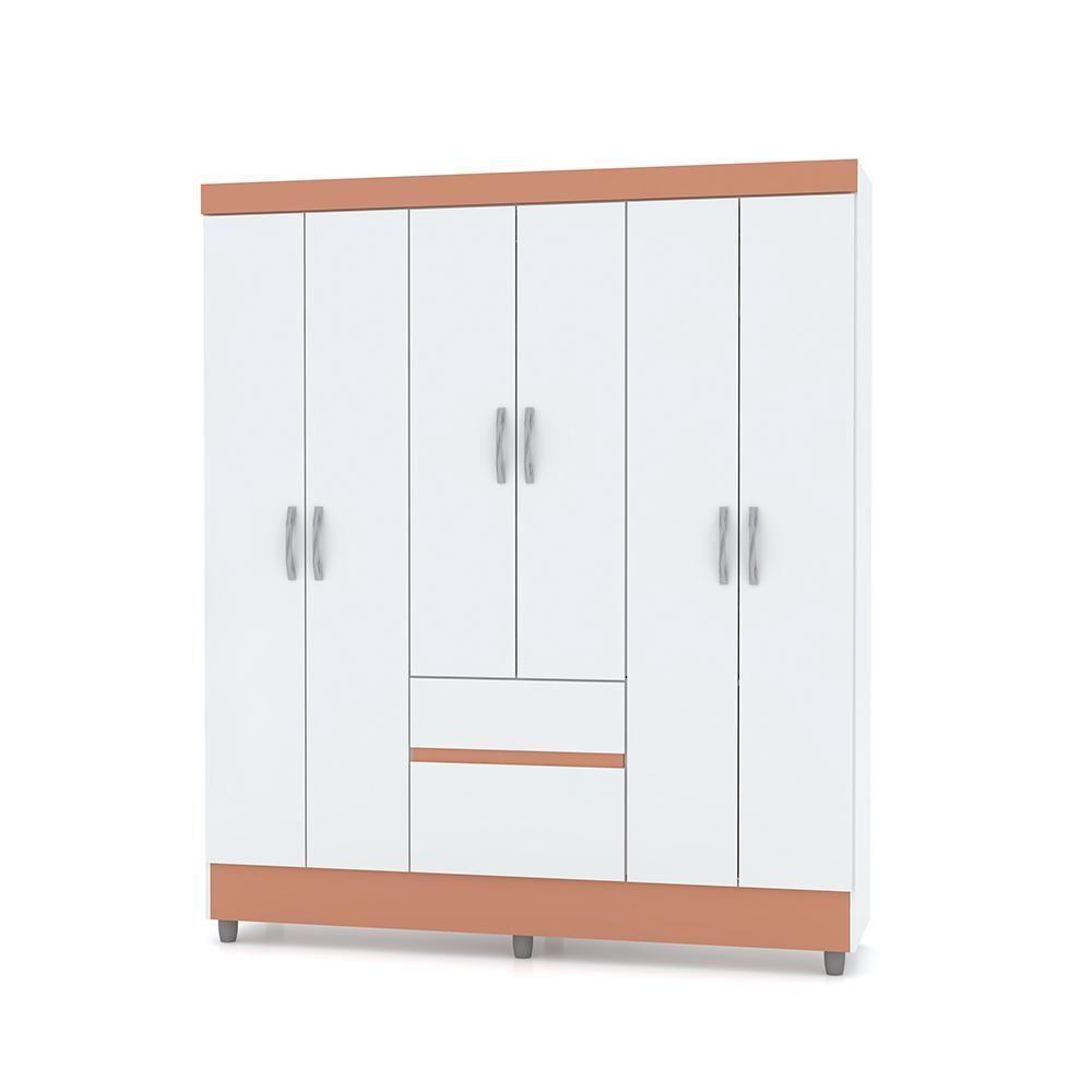 Roupeiro 6 Portas Miura Branco Camarim - 5