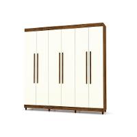 Roupeiro 6 Portas Bentley Imbuia Champanhe