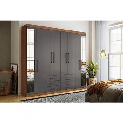 Guarda Roupa Casal Master 8.6 Atacama 8 Portas de Bater 6 Gavetas Blush Santos Andirá