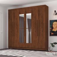 Roupeiro 6 Portas Com Espelho Bentley Imbuia Rústico - 1