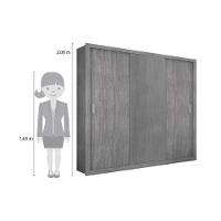 Guarda Roupa 3 Portas  de Correr e 4 Gavetas Veneza Branco - Rufato