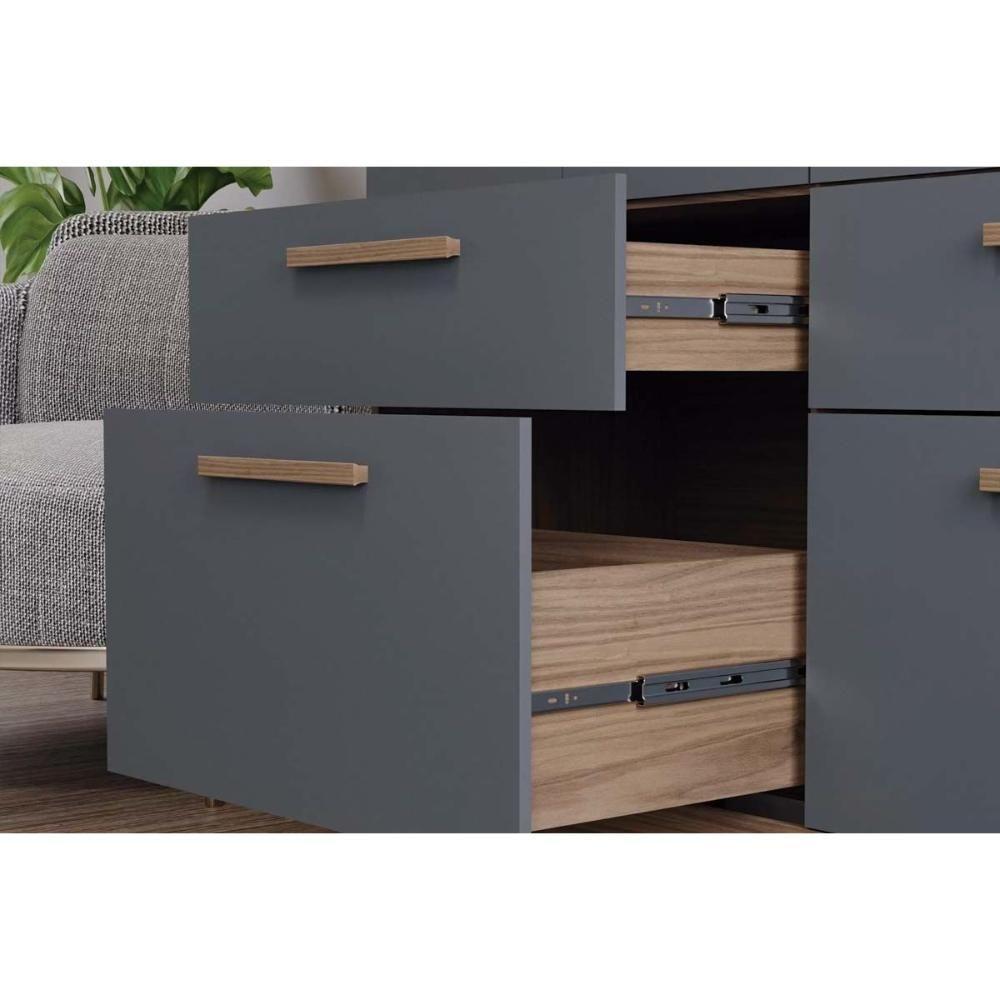 Guarda Roupa Casal 6 Portas e 5 Gavetas c/ Espelho Porto Branco - Panan - 7