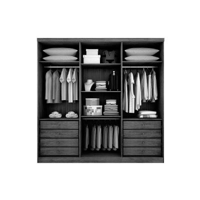 Guarda Roupa Casal Vértice 6 Portas de Bater 8 Gavetas Branco MDF