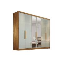 Guarda Roupa 6 Portas  c/ Espelho e 6 Gavetas Rizon Plus Freijó/FendiOff - Novo Horizonte - 1