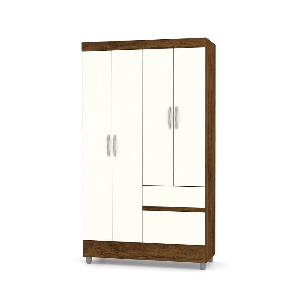 Roupeiro 4 Portas Venga Imbuia Rústico - 3