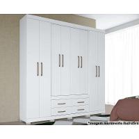 Guarda Roupa 8 Portas  e 4 Gavetas c/ Pés Nápoles  Branco - Santos Andirá - 1