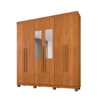 Roupeiro Com Espelho Milão 6 Portas 3 Gavetas Benetil Cor:cinamomo - 4