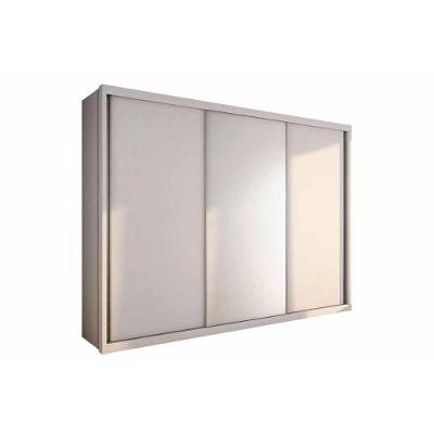 Guarda Roupa Casal Paradizzo Gold 3 Portas de Correr 6 Gavetas Branco