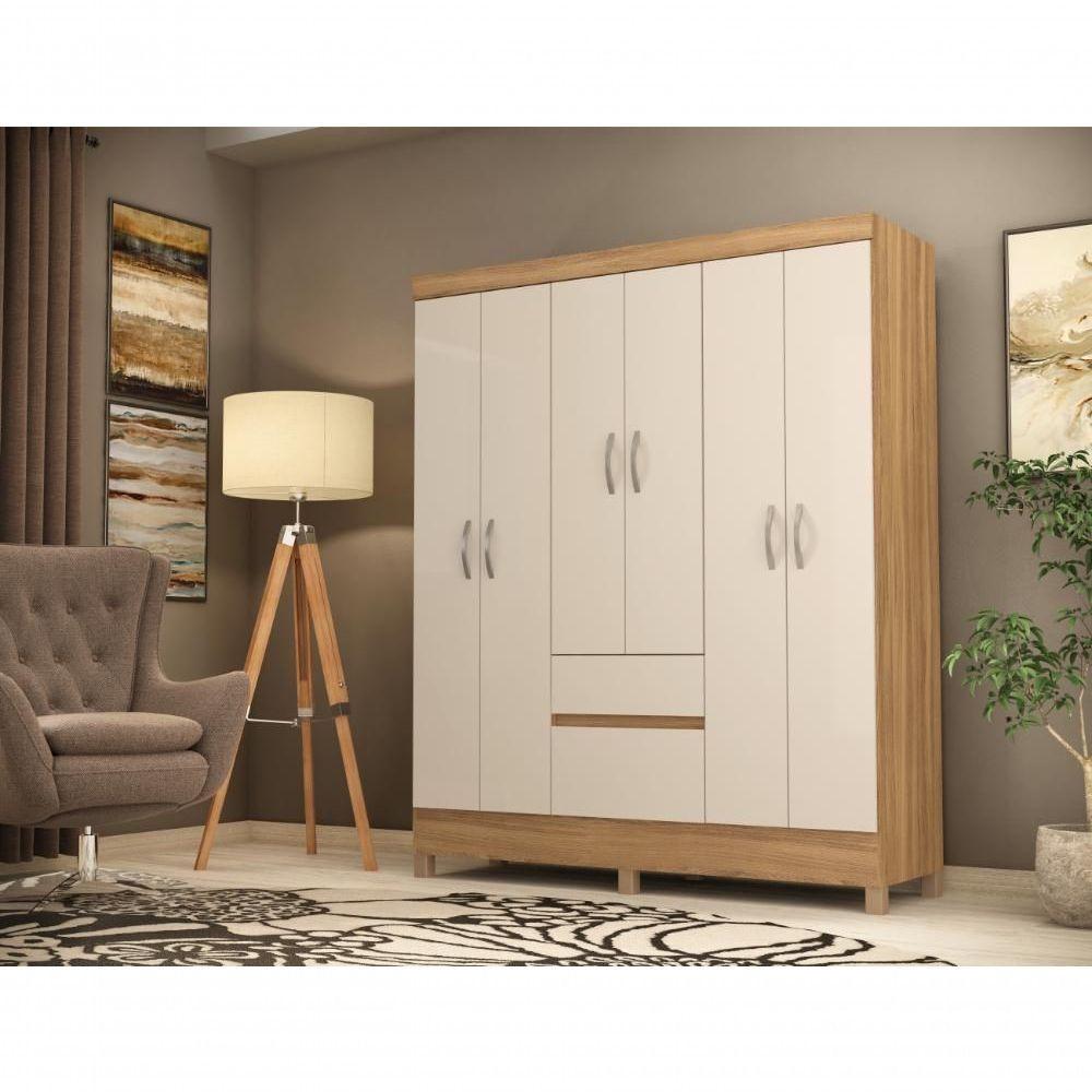 Roupeiro 6 Portas Bremen Amendola Off-white - 6