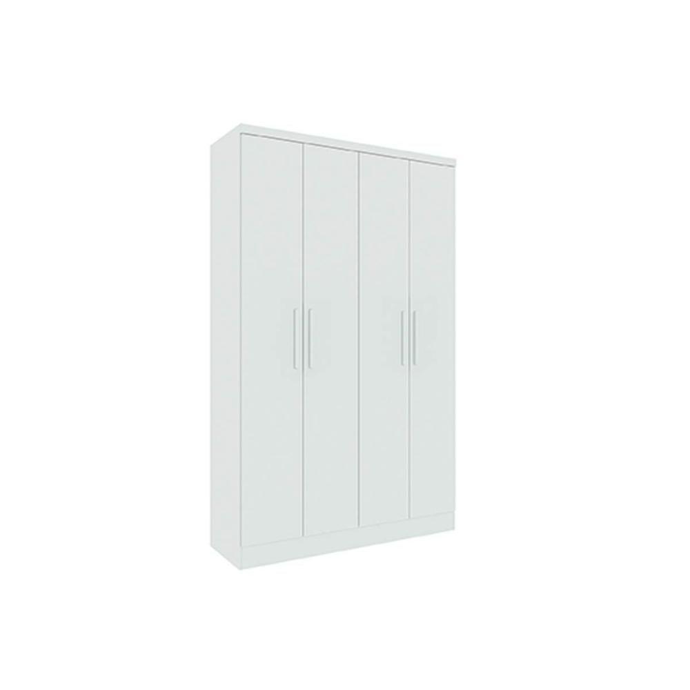 Guarda Roupa Solteiro Amsterdam c/ 4 Portas e 2 Gavetas Branco/Neve - Tcil Móveis - 1