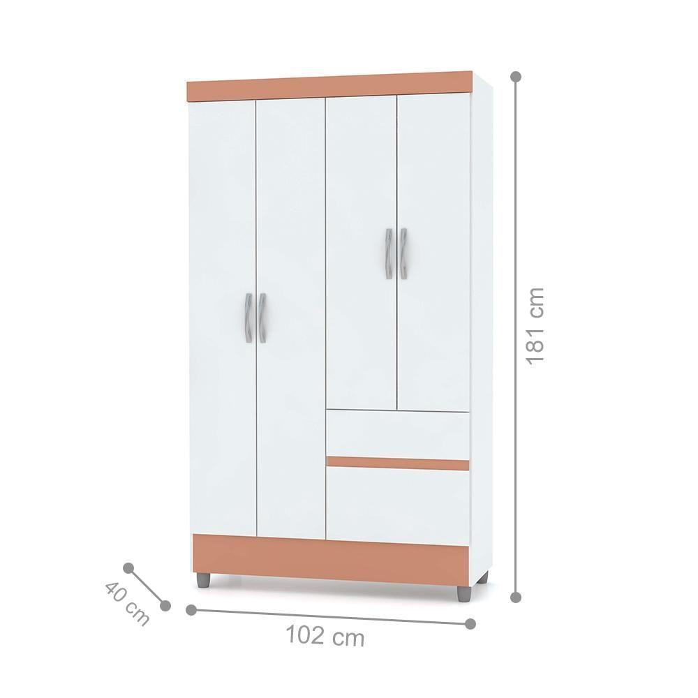 Guarda Roupa 4 Portas Spectra Branco Camarim - 5