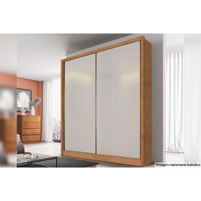 Guarda Roupa Solteiro Virtus Plus 2 Portas de Correr 3 Gavetas Freijó-Fendi Off MDF