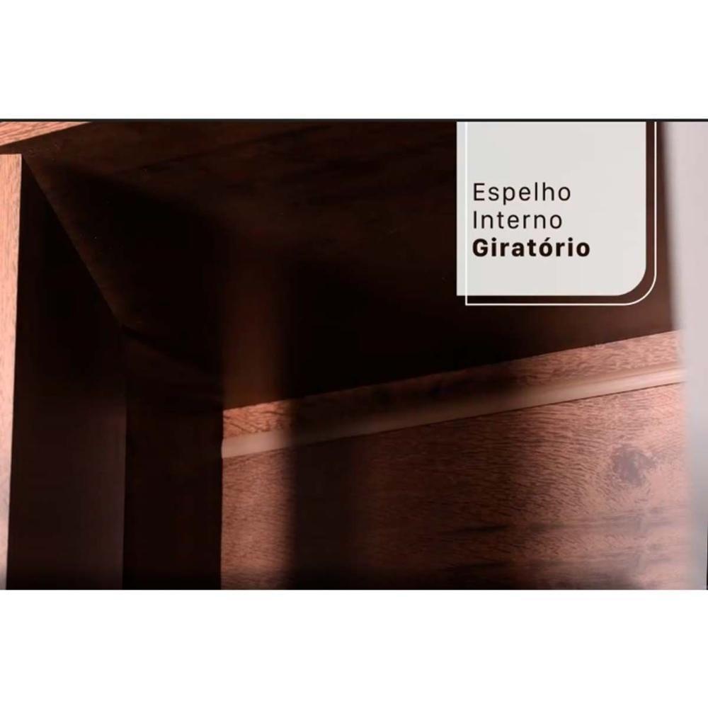 Guarda Roupa Casal 6 Portas E 3 Gavetas C/ Espelho Clara Avelã - Panan - 5