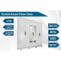 Guarda Roupa Casal 6 Portas E 3 Gavetas C/ Espelho Clara Avelã - Panan - 2