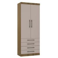 Módulo De Guarda Roupa Eucamoveis Paris 2 Portas 4 Gavetas Avela/cinammon - 1