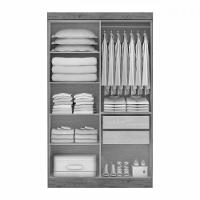 Guarda Roupa De Solteiro Paris 4 Portas Mdf Branco Brilho Maxel Branco Brilho - 4