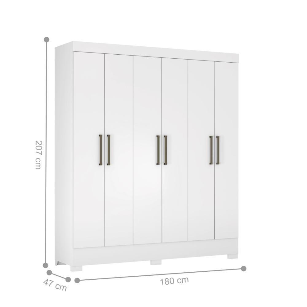 Roupeiro 6 Portas Vicente Branco - 5