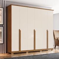 Guarda Roupa Casal 6 Portas 6 Gavetas Andréas Henn Nature Com Off White - 1
