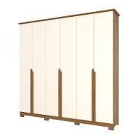 Guarda Roupa Casal 6 Portas 6 Gavetas Andréas Henn Nature Com Off White - 6