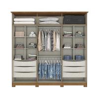 Guarda Roupa Casal 6 Portas 6 Gavetas Andréas Henn Nature Com Off White - 7