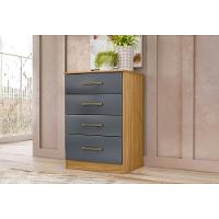 Conjunto Guarda Roupa Com Espelho E Cômoda Gokyo Freijó Cinza - 3