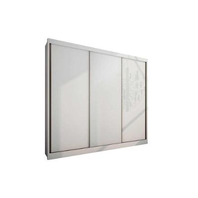 Guarda Roupa Casal 3 Portas de Correr e 4 Gavetas Diamond Plus Branco - Novo Horizonte