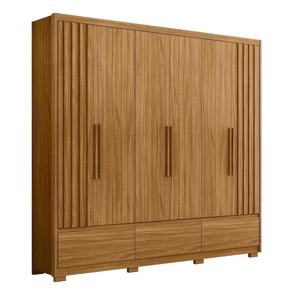 Guarda Roupa Casal 6 Portas 3 Gavetas Amazonas - Freijó Freijó - 9